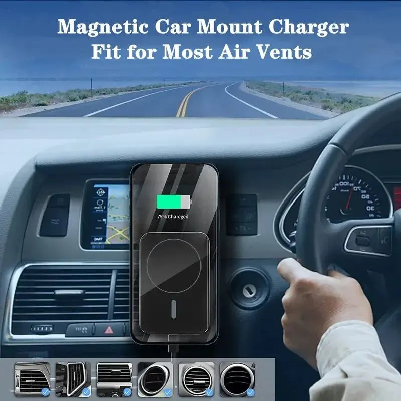30W Magnetic Wireless Car Charger Phone Holder