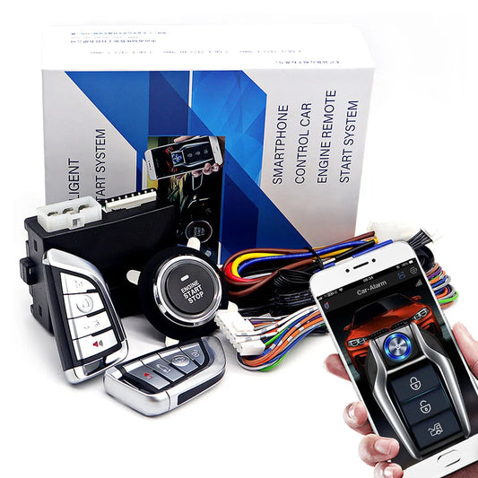 Remote starter car alarm with AutoStart smart system