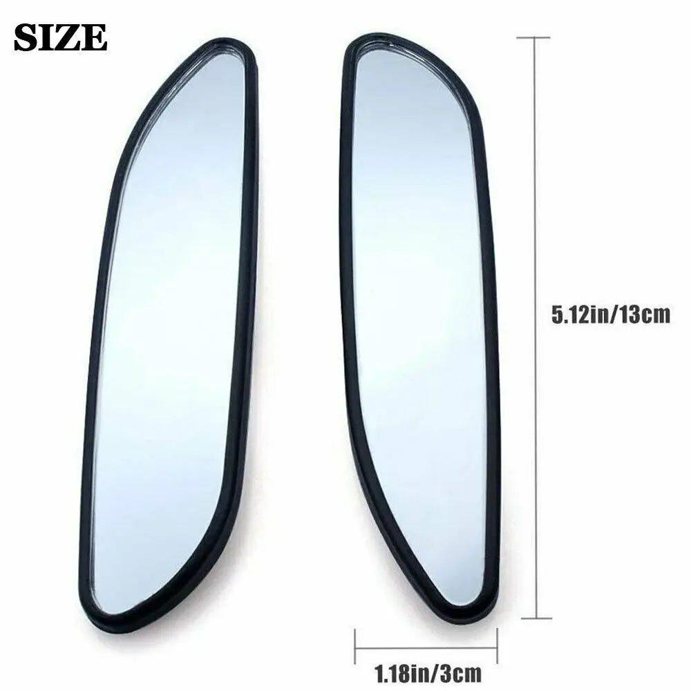 2Pcs Black Plastic Shell Glass Blind Spot
