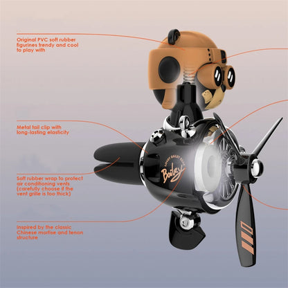 Shaking Head Helicopter Vent Clip Decoration