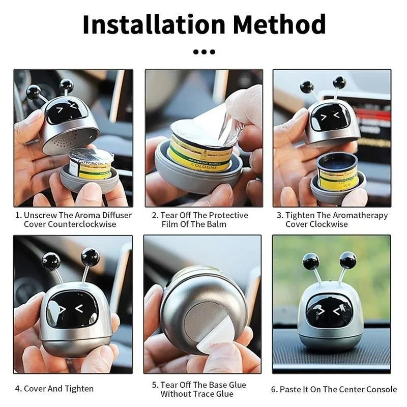 Mini Robot Car Air Freshener Perfume