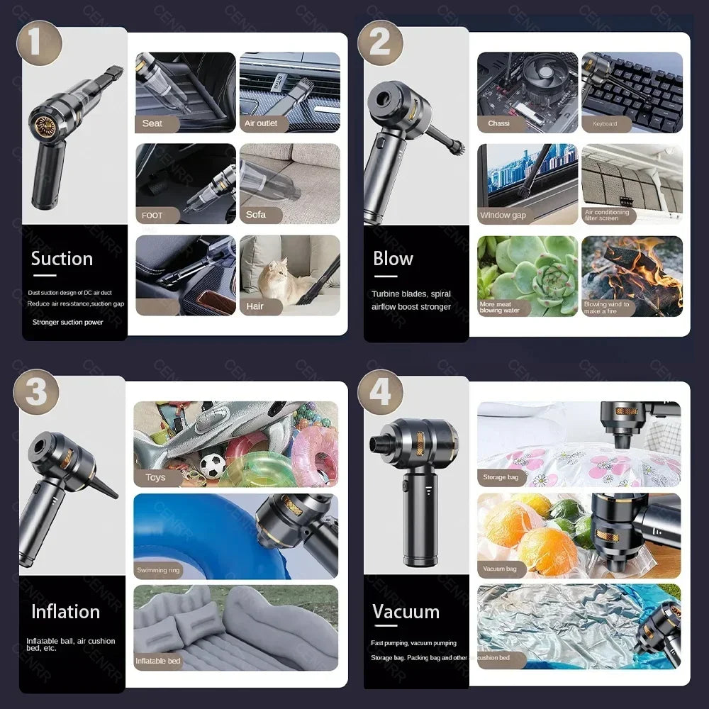 CENRR Car Vacuum Cleaner Powerful Portable Handheld