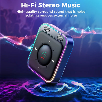 Bluetooth 5.4 AUX Car Adapter Dual Mics Bluetooth Receiver for Car