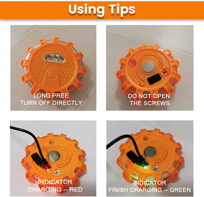 USB Rechargeable LED Road Flares