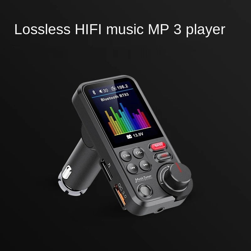 Wireless FM Transmitter Adapter Fast Charging Treble Bass Sound Music Car MP3 Player  Aux QC3.0
