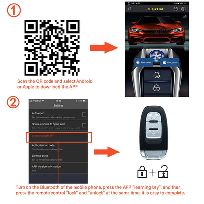 Remote starter car alarm with AutoStart smart system